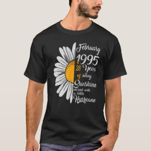 T-shirt Février Filles 1995 Chemise 28e Anniversaire Cadea