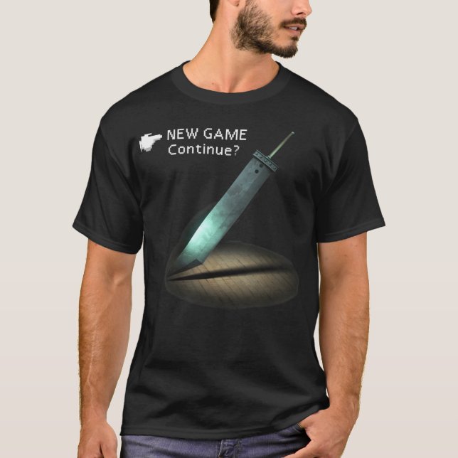 T-shirt Ff7 Menu Nouveau jeu (Devant)