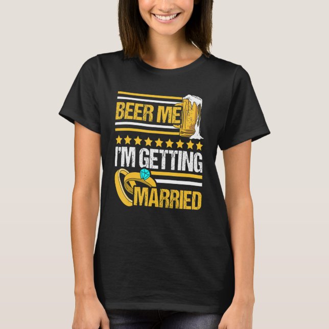 T-shirt Fiançailles de l'enterrement de vie de garçon pour (Devant)