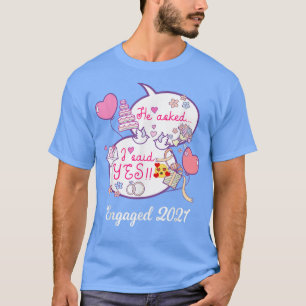 T-shirt Fiançailles des couples Annonce Fiancée Nouvelleme