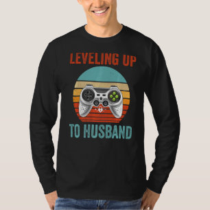 T-shirt Fiançailles Hommes Niveau Jusqu'Au Mari