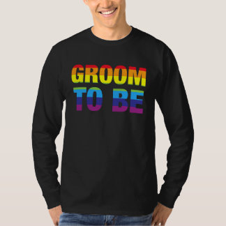 T-shirt Fiançailles LGBT Gay Pride du futur marié