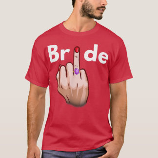 T-shirt Fiançailles Mariage de la ceinture de mariée Bache