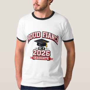 T-shirt Fiancé Fier d'une Diplômée de 2026 Varsity