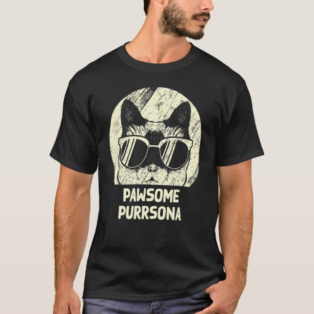 T-shirt Fiancée Chat Chérie Purrsona Incroyable (Devant)