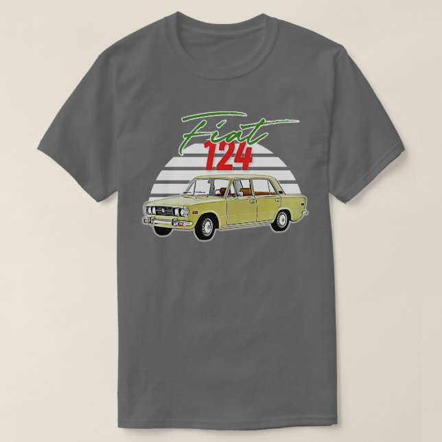 T-shirt Fiat 124 Retro Italien Lover Conception cadeau (Design devant)