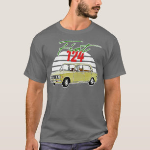 T-shirt Fiat 124 Retro Italien Lover Conception cadeau