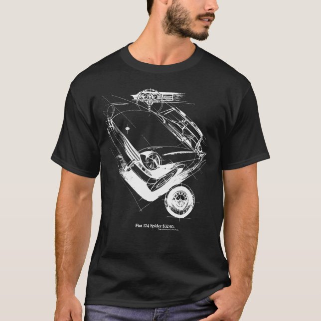 T-SHIRT FIAT 124 SPIDER633 (Devant)