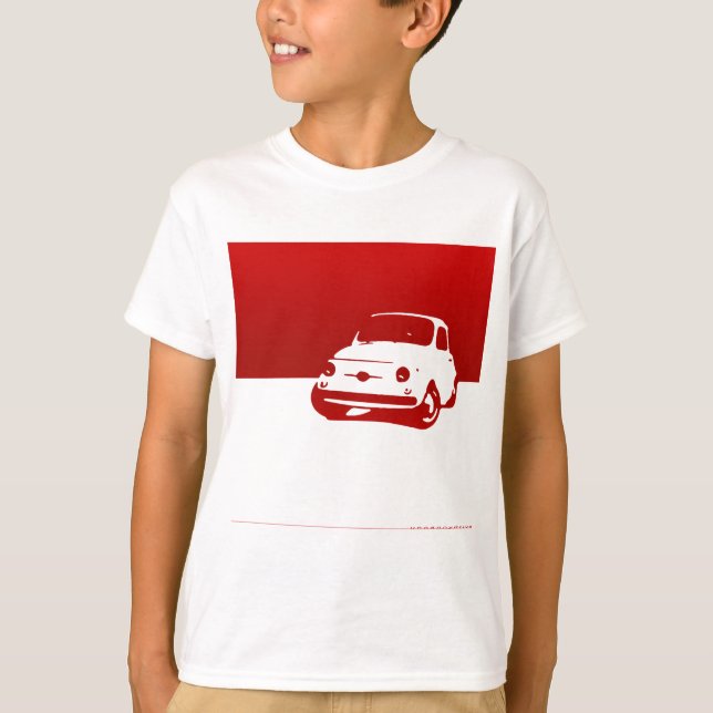T-shirt Fiat 500, 1959 - rouge sur les chemises légères (Devant)