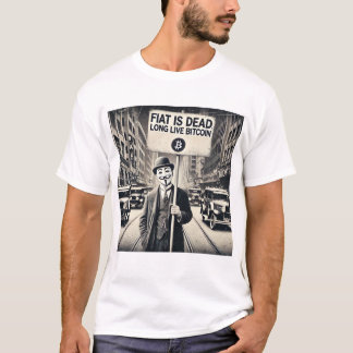T-shirt Fiat est mort Longue Vie Bitcoin BTC Crypto Vintag