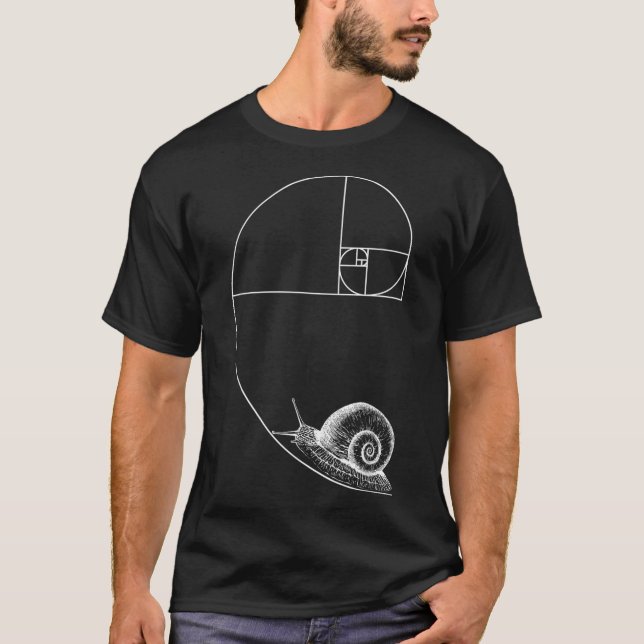 T-shirt Fibonacci Avec Escargot Mathématiques Mathématique (Devant)
