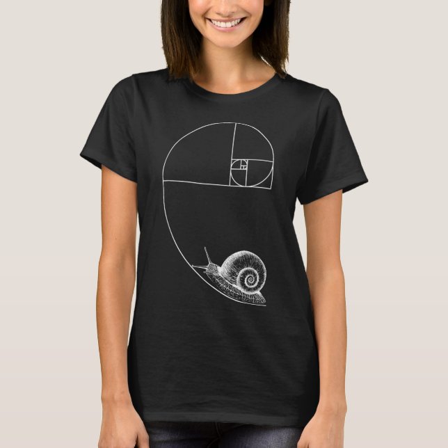 T-shirt Fibonacci Avec Escargot Mathématiques Mathématique (Devant)