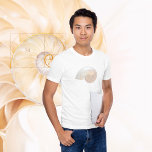 T-shirt Fibonacci Golden Ration Sacred Geometry Art<br><div class="desc">Stunning Fibonacci Golden Ratio design, featuring intricate sacred geometry and a beautiful sea shell. This mesmerizing artwork is the perfect addition to any item. Transfer the design to ANY product on Zazzle. Expertly incorporated the iconic Fibonacci Golden Ratio into this design, creating a harmonious balance that's visually appealing and aesthetically...</div>