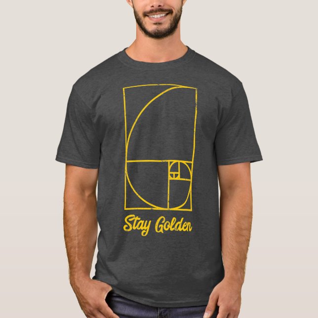 T-shirt Fibonacci Jour Séjour Golden Funny Geek Math Cadea (Devant)