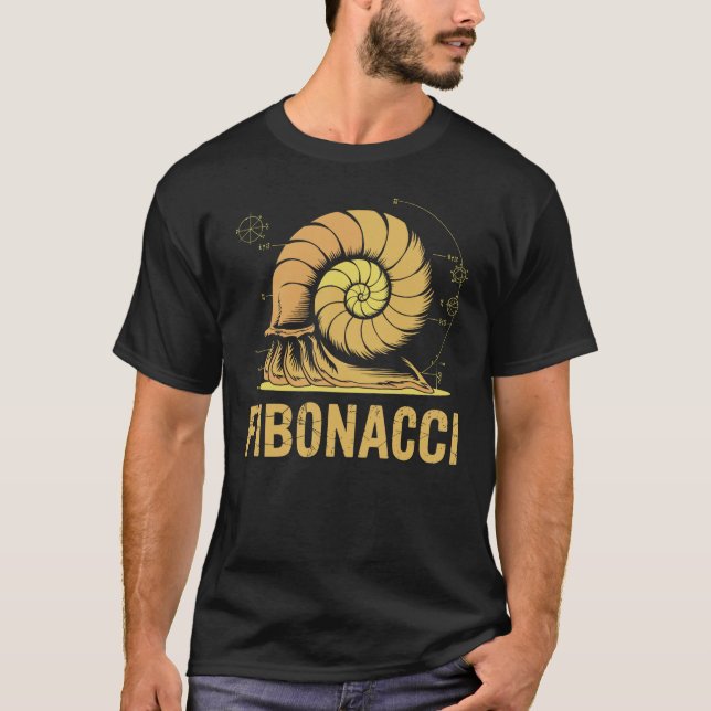 T-shirt Fibonacci Spiral Illustration Math Science (Devant)