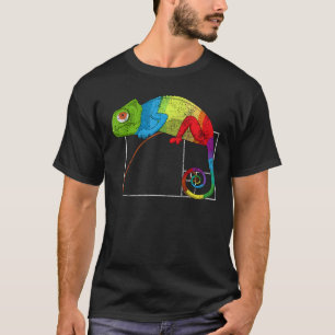 T-shirt Fibonacci Tag Golden Ratio Math Chameleon Math te