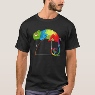 T-shirt Fibonacci Tag Golden Ratio Math Chameleon Math te