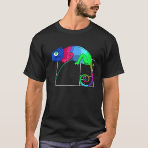 T-shirt Fibonacci Tag Golden Ratio Math Chameleon Math te