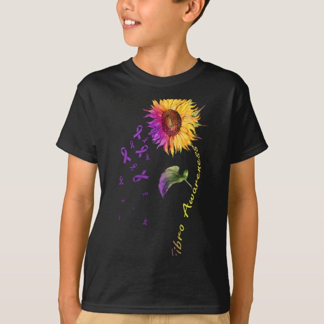 T-shirt Fibro de tournesol de sensibilisation (Devant)