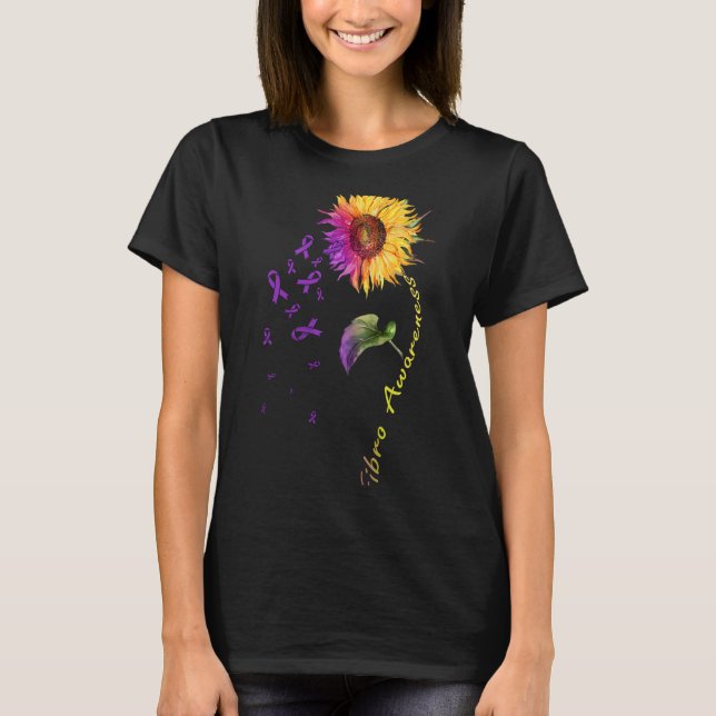 T-shirt Fibro de tournesol de sensibilisation (Devant)