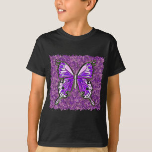 T-shirt Fibro Lupus Vitré Papillon d'art Spoonie