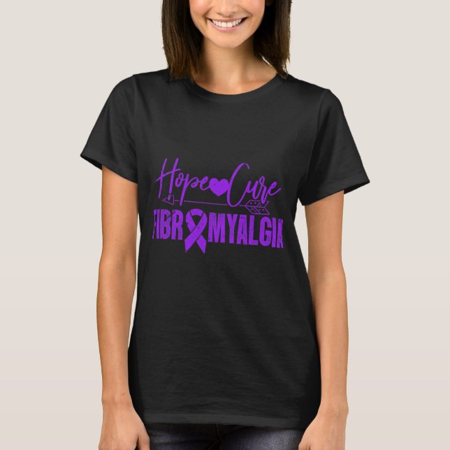 T-shirt Fibro Sensibilisation Espoir Cure Fibromyalgie Fib (Devant)