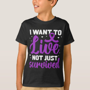 T-shirt Fibro Warrior Je Veux Vivre Non Seulement Survécu