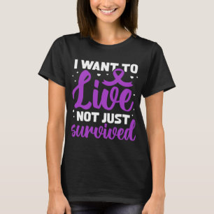 T-shirt Fibro Warrior Je Veux Vivre Non Seulement Survécu