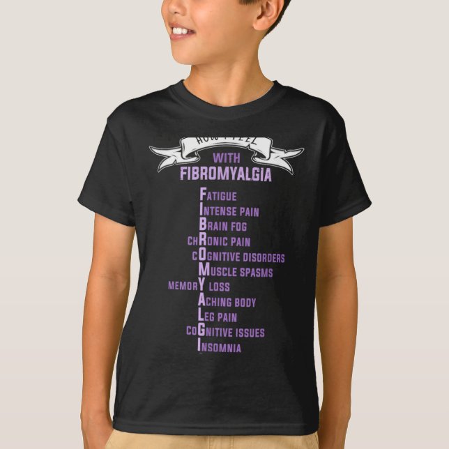 T-shirt Fibromyalgia Sonie Amp Fibro Awareness This Is  (Devant)