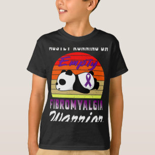 T-shirt Fibromyalgia Warria Purple Ribbon Fun Panda Vinta