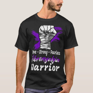 T-shirt Fibromyalgia Warria Purple Ribbon Support