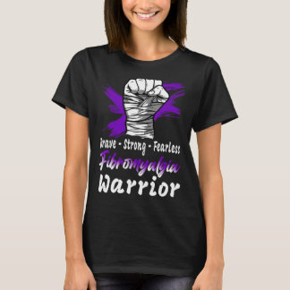 T-shirt Fibromyalgia Warria Purple Ribbon Support