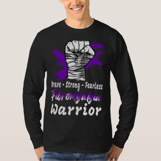 T-shirt Fibromyalgia Warria Purple Ribbon Support