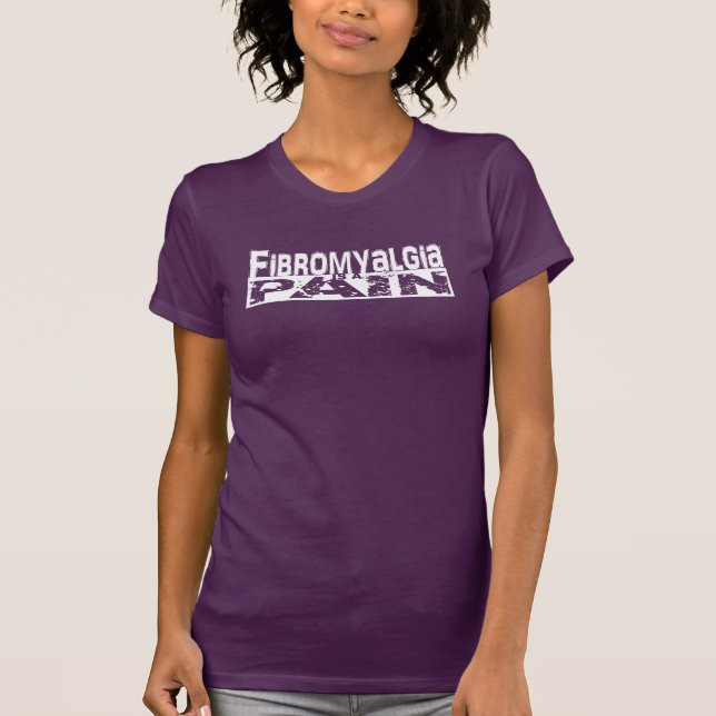 T-shirt Fibromyalgie est une Pain noir Chemise blanche gra (Devant)