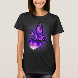 T-shirt Fibromyalgie Guerrier de sensibilisation Purple Ri