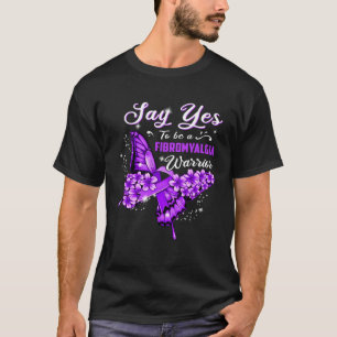 T-shirt Fibromyalgie Guerrière Papillon pourpre femmes