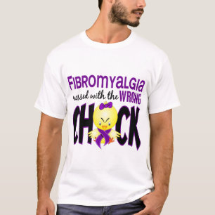 T-shirt Fibromyalgie salie avec le poussin faux
