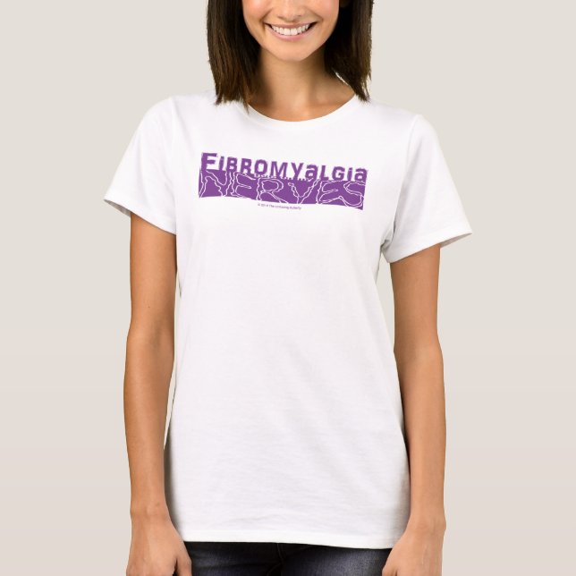 T-shirt Fibromyalgie se met sur mes nerfs violet graphique (Devant)