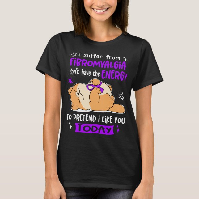 T-shirt Fibromyalgie Sensibilisation au ruban Cadeaux de s (Devant)