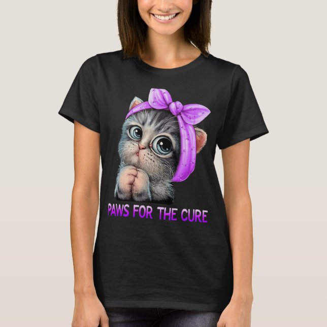 T-shirt Fibromyalgie Sensibilisation Chat Fibro Survivants (Devant)