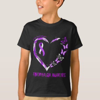 T-shirt Fibromyalgie Sensibilisation Je suis Survivor Hear