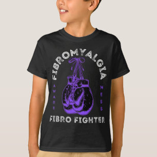 T-shirt Fibromyalgie Sensibilisation Ribbon Gants en boîte
