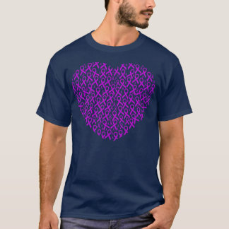 T-shirt Fibromyalgie Sensibilisation Ruban Coeur