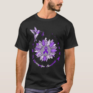 T-shirt Fibromyalgie Sensibilisation Tournesol Hummingbird