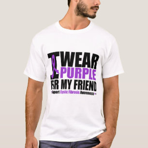 T-shirt Fibrose kystique Je Porte Violet Pour Mon Ami