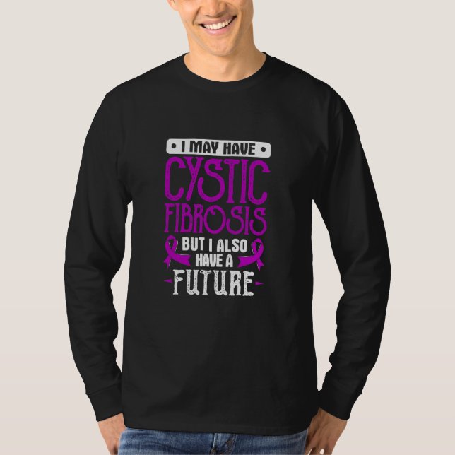 T-shirt Fibrose kystique Sensibilisation au ruban violet (Devant)