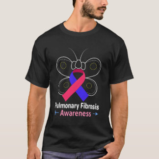 T-shirt Fibrose papillon Ruban Pulmonaire Fibrose Aware
