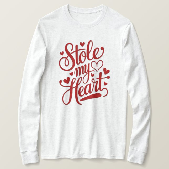 T-shirt Ficelles du cœur attachées (Design devant)