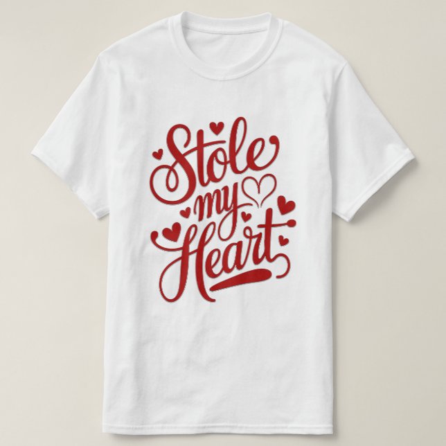 T-shirt Ficelles du cœur attachées (Design devant)