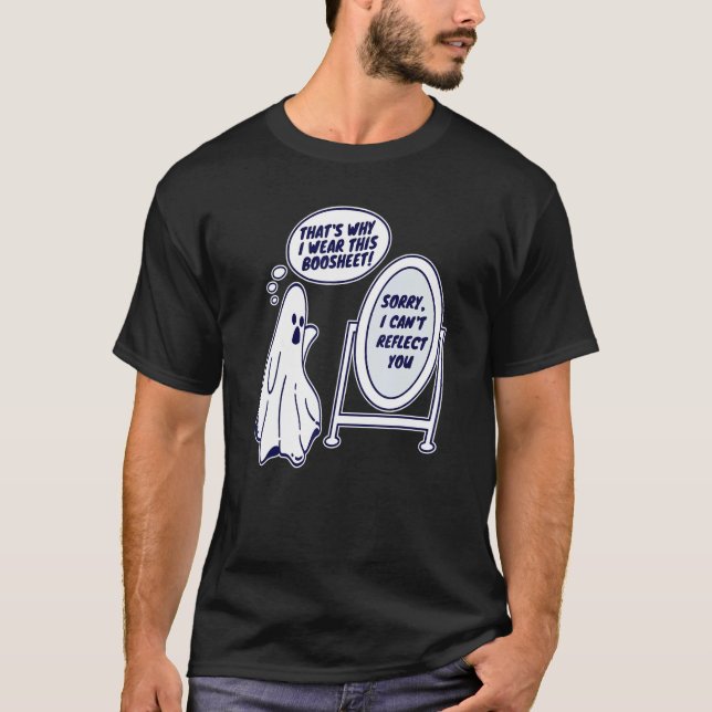T-shirt Fiche Boo Feuille Grumpy Ghost Angry Spook Drôle (Devant)